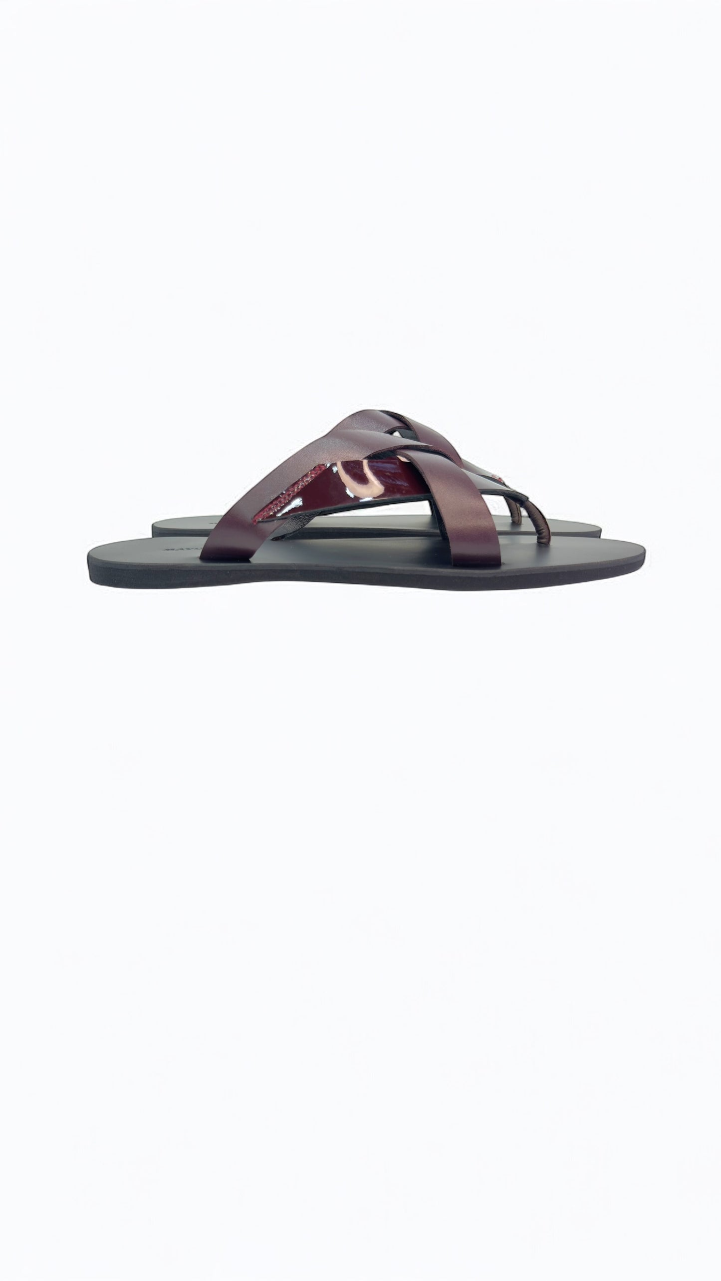 Men's Luxe Cross-Strap Leather Chappal - Timeless Comfort & style