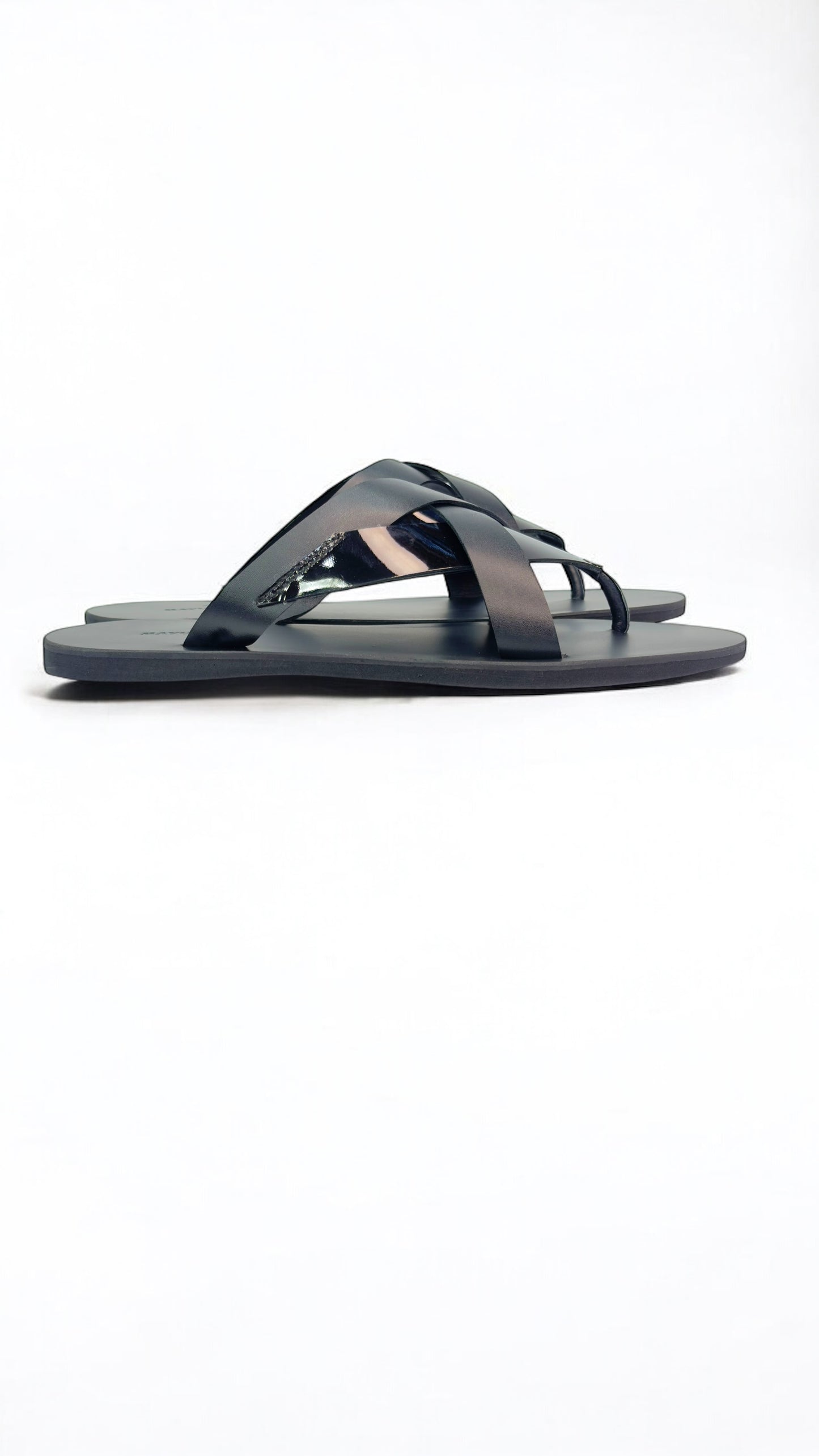 Men's Luxe Cross-Strap Leather Chappal - Timeless Comfort & style
