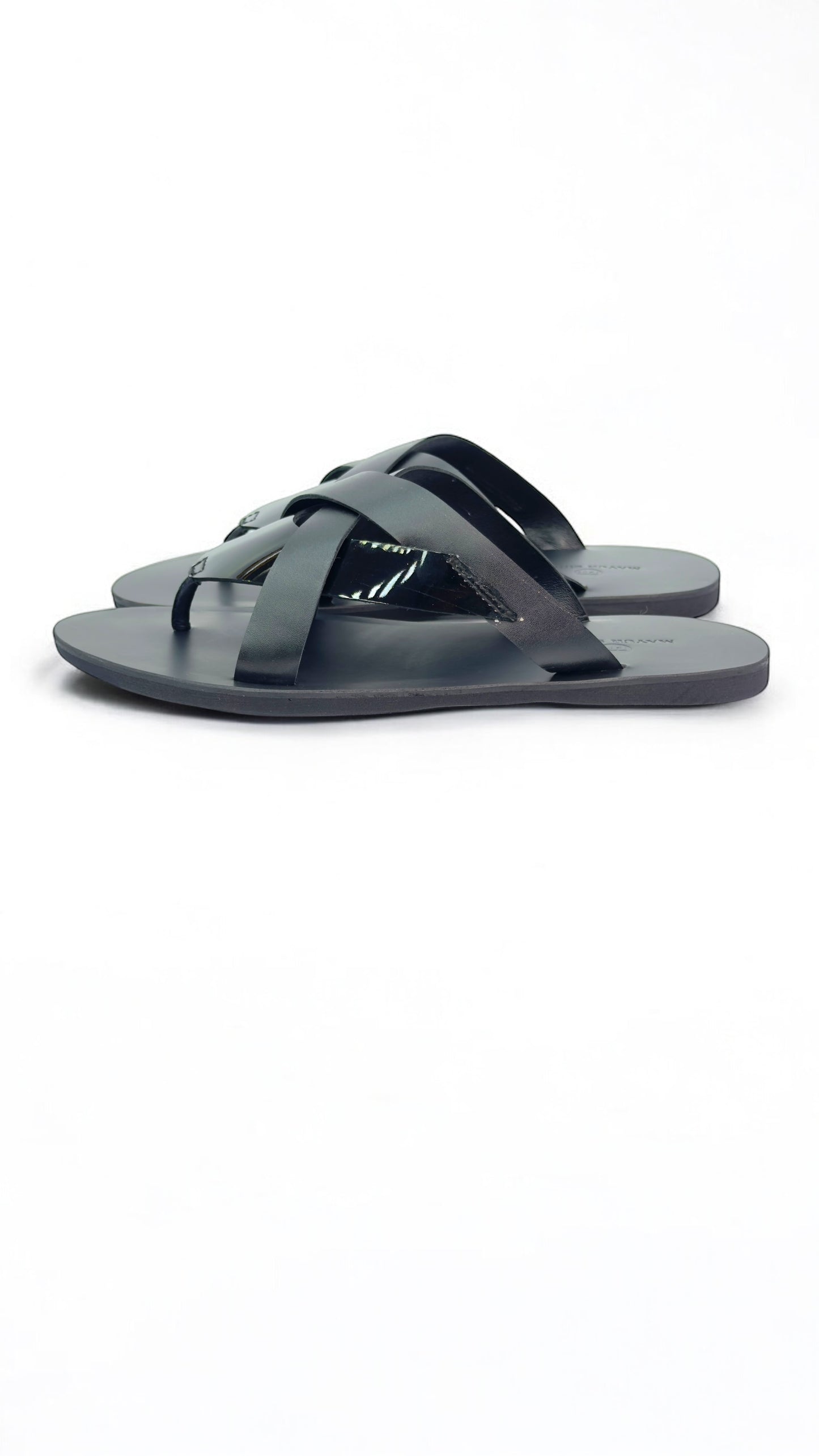 Men's Luxe Cross-Strap Leather Chappal - Timeless Comfort & style