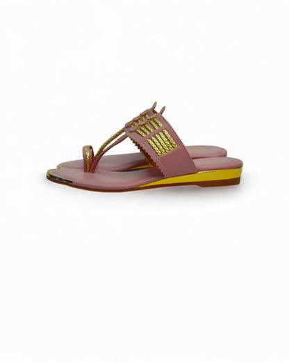 Women's Blush Elegance - Embellished Ethnic Flats