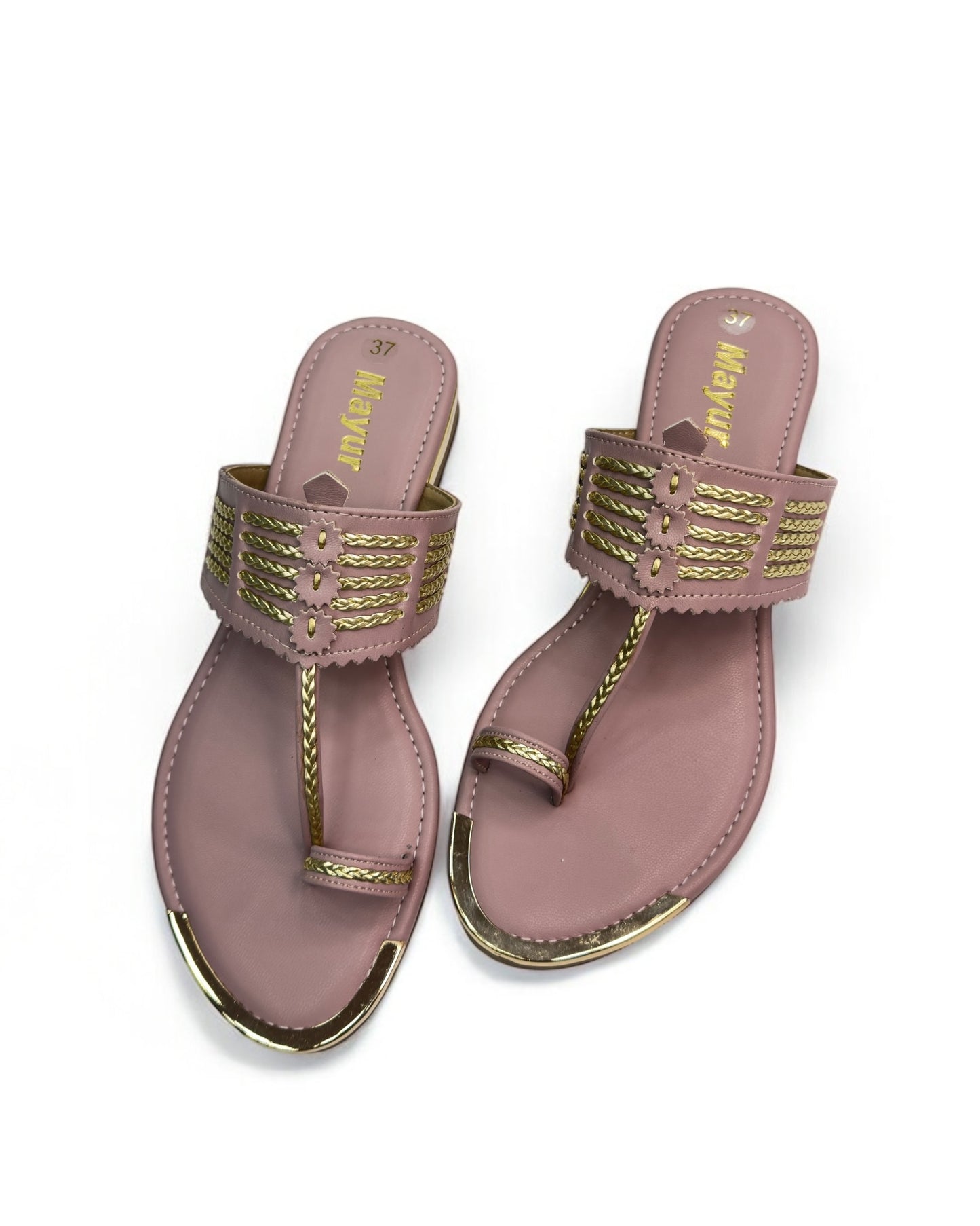 Women's Blush Elegance - Embellished Ethnic Flats