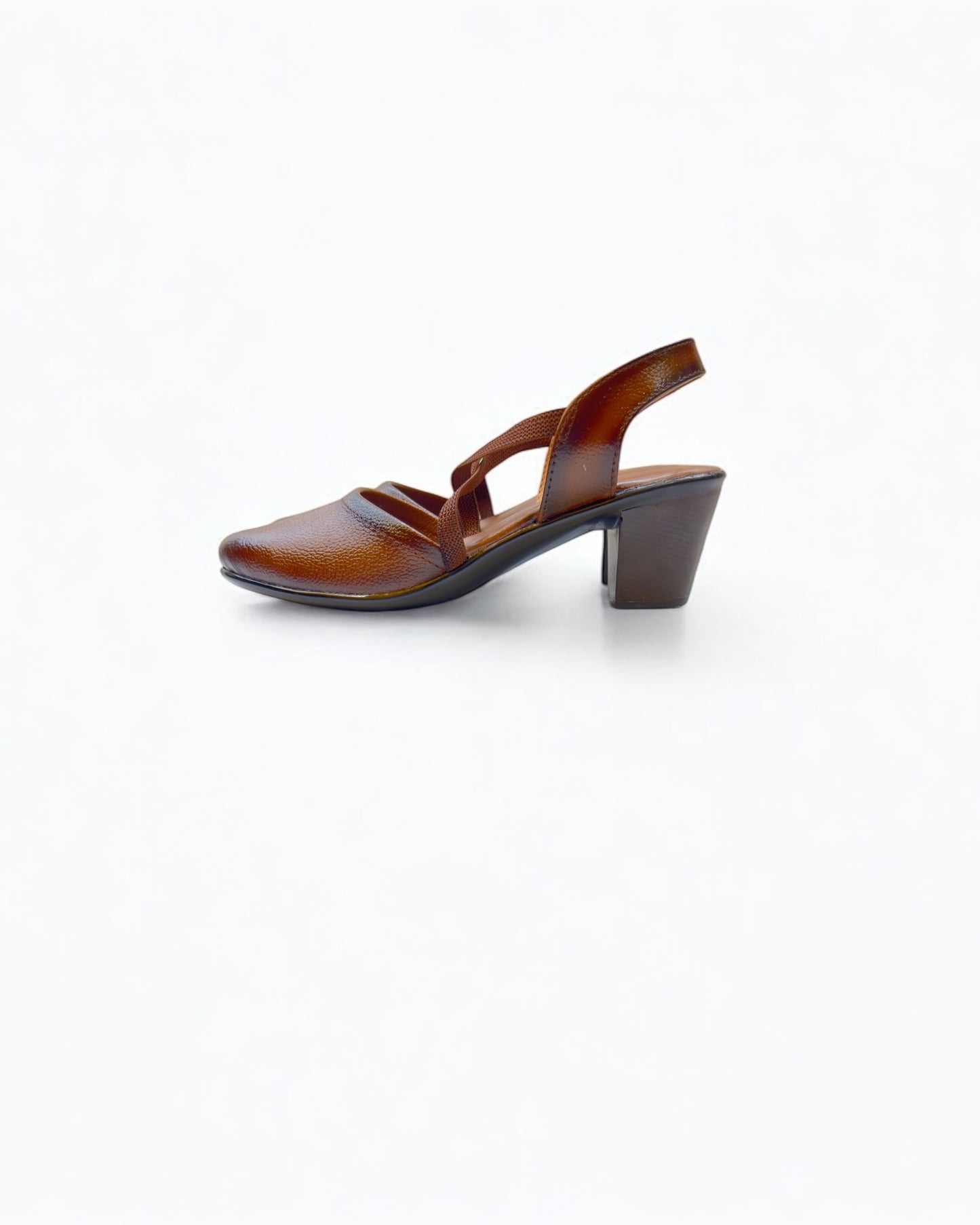 Women's Leather Belly Cross Strap Formal Sandals
