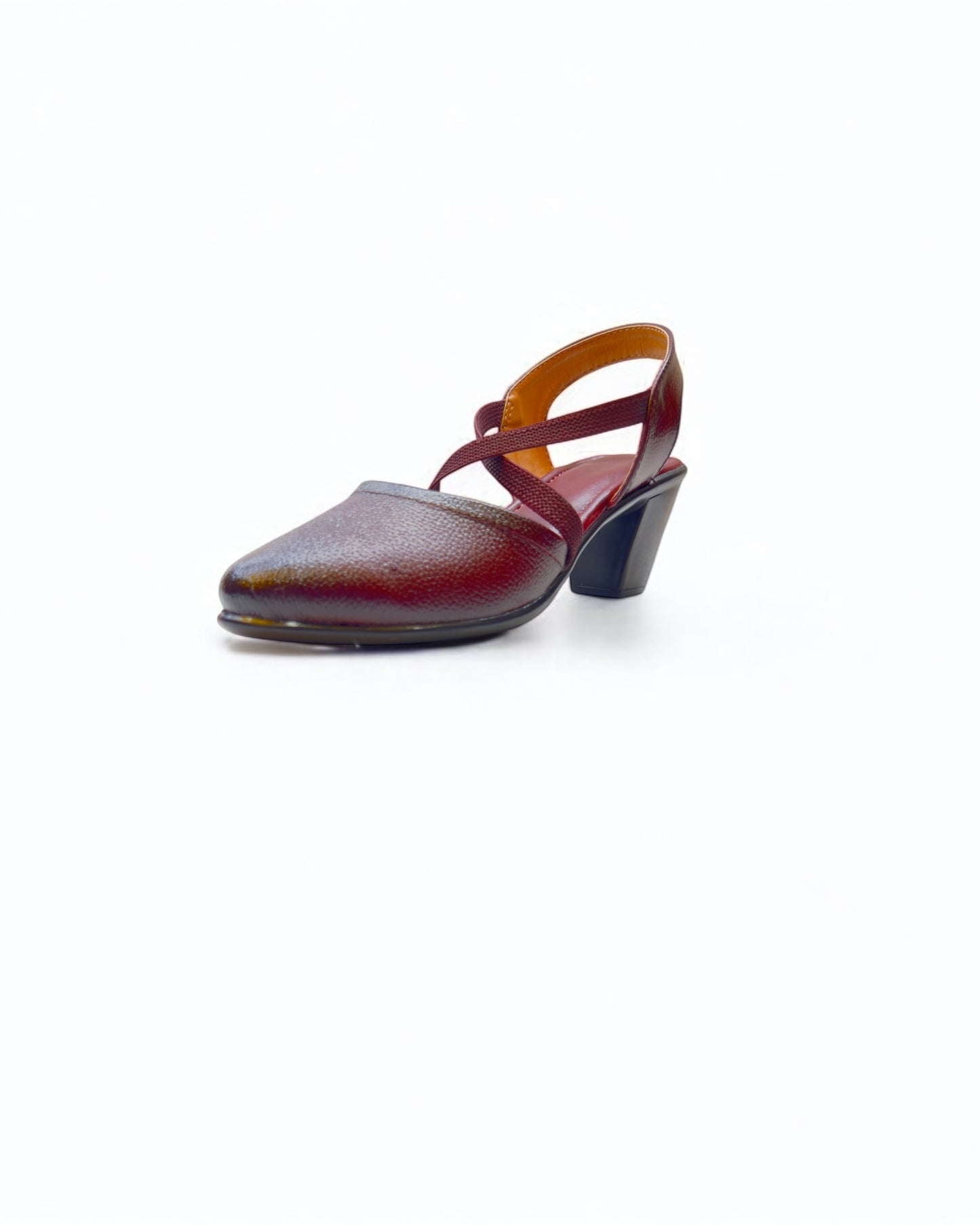 Women's Leather Belly Cross Strap Formal Sandals