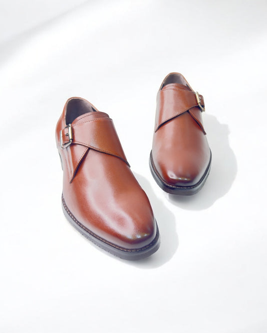 Men's Elite Noir Monk Strap Dress Shoes – Classic Sophistication in Every Step