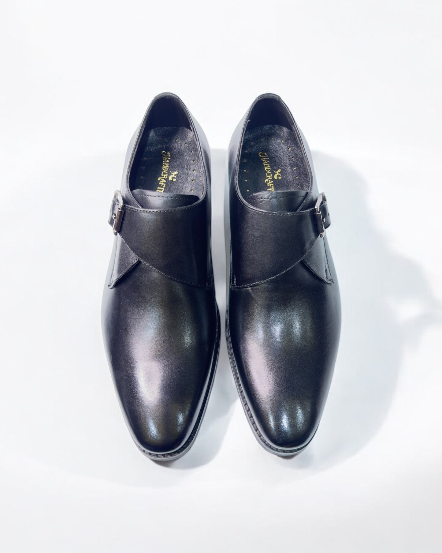 Men's Elite Noir Monk Strap Dress Shoes – Classic Sophistication in Every Step